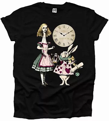 Buy Alice In Wonderland The Original 1865 Lewis Carroll Print Men's Tshirt Woman UK • 9.99£