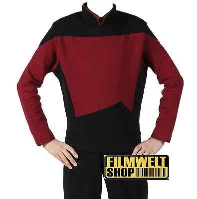 Buy STAR TREK Uniform - TNG -  Baumwolle Captain Rot  L Super Deluxe Ovp • 112.79£