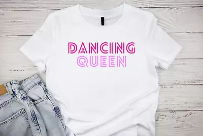Buy Dancing Queen Womens T Shirt Short Sleeve Slogan T-shirt 70s Disco Hen Party • 17.49£