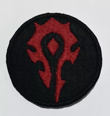 Buy 6.5cm Custom Unofficial World Of Warcraft Horde Logo Embroidered Sew On Patch. • 3.50£