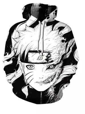 Buy Mens Naruto Hoodie Anime Clothes Sweatshirts Tops Long Sleeve Zip Outwear Uk • 16.99£