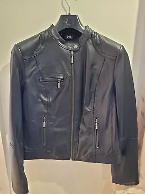 Buy F&F 100% Leather Black Jacket, Size 12, Very Good Condition • 20£