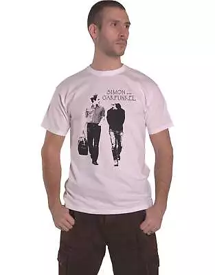 Buy Simon & Garfunkel T Shirt Walking Logo New Official Unisex White • 8.95£