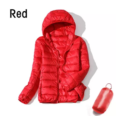 Buy Women's Winter Warm Duck Down Puffer Jacket Casual Hooded Windproof Coat UK • 15.75£