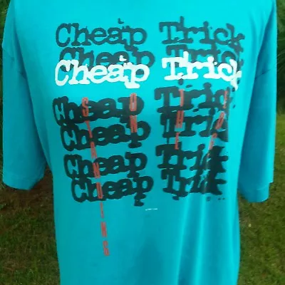 Buy Vintage Cheap Trick Standing On The Edge T Shirt 1986 • 90.09£