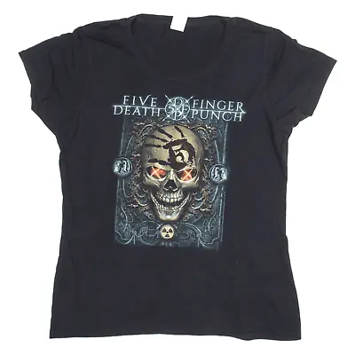 Buy FRUIT OF THE LOOM Five Finger Death Punch Womens Band T-Shirt Black M • 7.99£