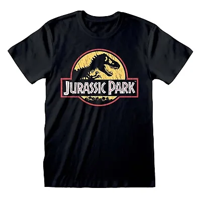 Buy Jurassic Park Original Logo Distressed Official Tee T-Shirt Mens • 16.56£