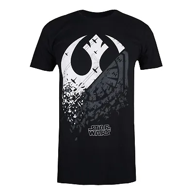 Buy Official Star Wars  Mens Split Logo T-Shirt Black S-2XL • 13.99£