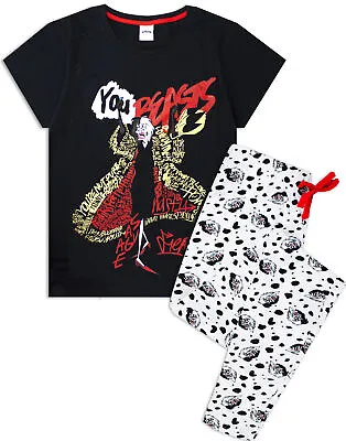 Buy Cruella De Vil You Beasts Women's Lounge Pants & T-Shirt Pyjama Set • 19.99£