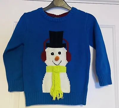Buy Age 4 Christmas Jumper Xmas Snowman 3D Effect, Next, Knitted • 2.50£