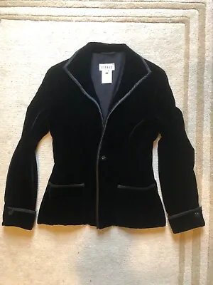 Buy Vintage Louis Feraud Paris Black Velvet Evening Jacket - Size 10 • 50£