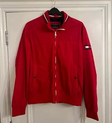 Buy Red Rainproof Tommy Hilfiger Bomber Jacket  L, Perfect Condition!!!! RRP £120 • 35£
