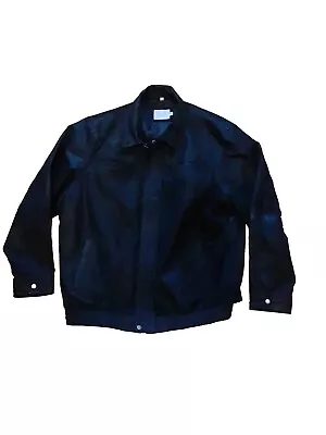 Buy Mens Real Leather Bomber Jacket Black. William & Brown 2xl • 45£