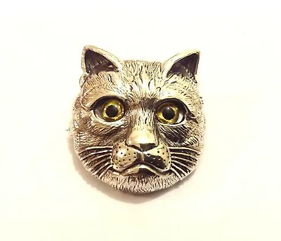 Buy Alice In Wonderland Cheshire Cat Brooch Pendant Antique Style Sterling Silver  • 55£