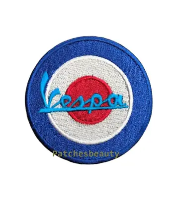 Buy Vespa Scooter Mods Bike Bikers Embroidered Iron Sew On Patch Clothes Jeans A-21 • 2.05£