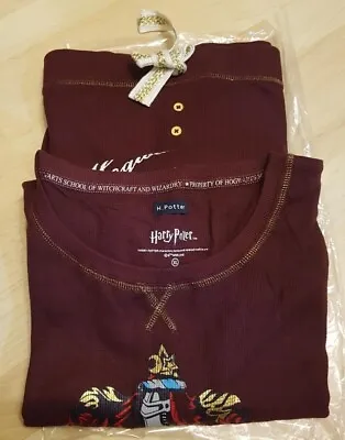 Buy Harry Potter Hogwarts Gryffindor Womens Cotton Pyjamas Nightwear Size XL Primark • 24£