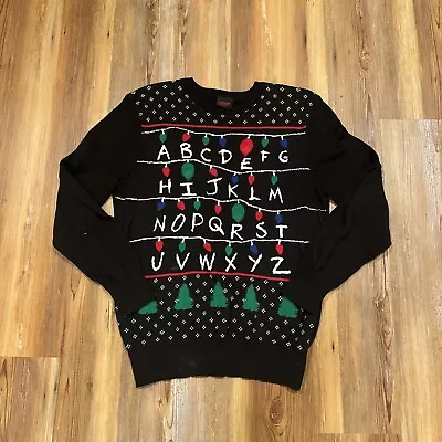 Buy Stranger Things L Sweater Ugly Christmas Pullover Alphabet ABCs Adult Light Up • 30.99£