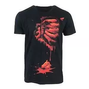 Buy Official Mortal Kombat Klassic Ribs T-Shirt, Small T-Shirt, Black Cotton Shirt • 9.99£