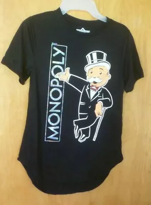 Buy New Juniors Small  (3/5) Black Monopoly T-Shirt   • 5.68£