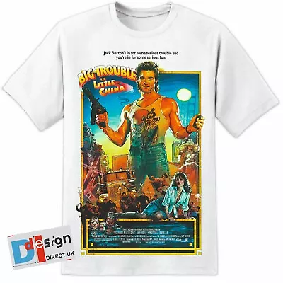 Buy Big Trouble In Little China T-shirt 80s Retro Movie Poster John Carpenter Horror • 5.99£