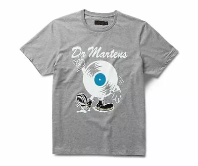 Buy Dr. Martens Unisex Record Man T-shirt , Grey Cotton, Xs • 22.75£
