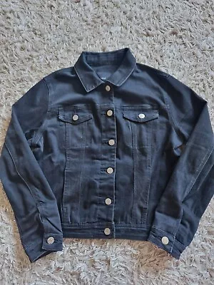 Buy Ladies Next Black Denim Jacket Size 12 • 10£