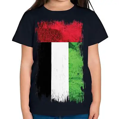 Buy United Arab Emirates Grunge Flag Kids T-shirt Tee Top Al-’im?rat Al-‘arabiyyah • 9.95£