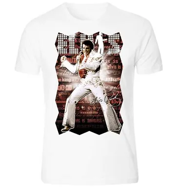 Buy Mens Womens Printed Elvis Presley King Of Rock And Roll Concert Poster T Shirt • 12.99£