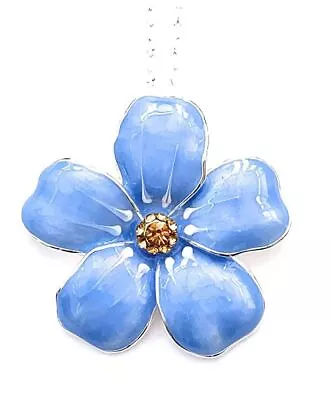 Buy Equilibrium Jewellery Silver Plated Forget Me Not Flower Necklace Gift Boxed • 12.45£
