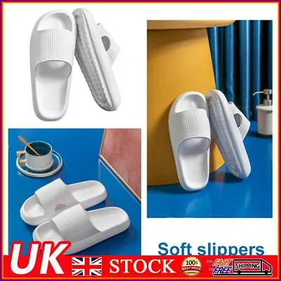 Buy Cool Slippers Anti-Slip Home Couples Slippers Elastic For Walking (White 40-41) • 9.99£