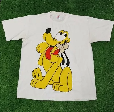 Buy Vintage PLUTO DISNEY SINGLE STITCH T-SHIRT / MADE IN USA / Jerzees / 90's • 49.99£