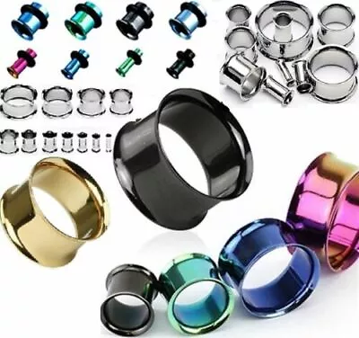 Buy 1 Pair Stainless Surgical Steel Ear Tunnels Stretchers Taper Body Jewellery Plug • 3.95£