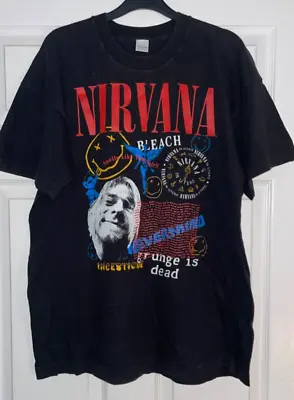 Buy Nirvana Shirt Vintage XL T Shirt 90s Kurt Cobain Grunge Nevermind In Utero RARE • 459.99£