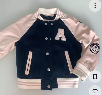 Buy Girls Abercrombie Baseball Jacket 5-6 Yrs • 11£