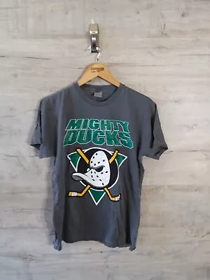 Buy Mighty Ducks Sports Hockey Tee Faded Grey Mens T Shirt  M/L SRA • 13.44£