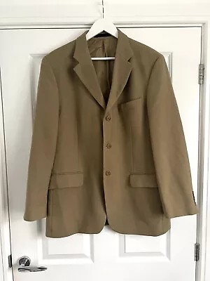 Buy M&S Italian Extra Fine Merino Wool Tan Camel Jacket Blazer 42 Med Smart Workwear • 22.50£