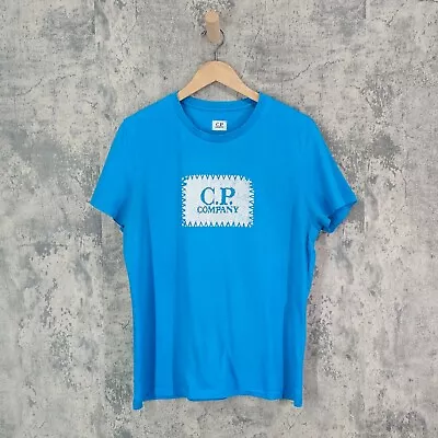 Buy CP Company Shirt Large L Blue Crewneck Short Sleeve Patch Graphic Logo Tee  • 39.95£