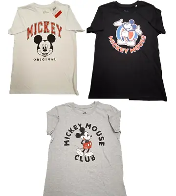 Buy Boys T-Shirts X3 Pack Mickey Mouse Disney Organic Cotton 3x Tops 9-10-11 Years • 11.49£