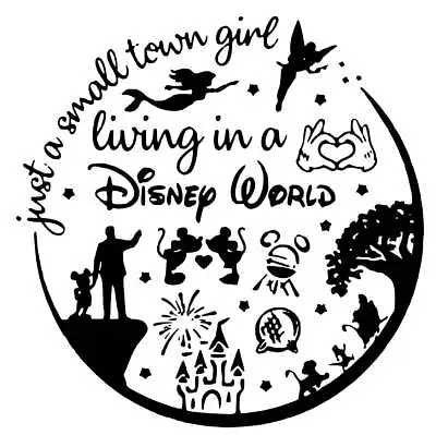 Buy Small Town Girl Living In A Disney World Iron On Vinyl T Shirt Hoodie • 4.74£