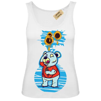 Buy Honey Bear T-Shirt Yummy Bee Hive Vest White Womens • 10.95£