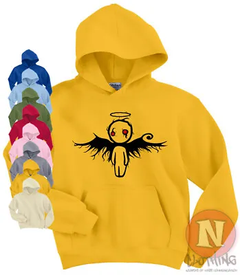Buy Dark Angel Hoodie Poly Cotton Blend Hooded Sweatshirt Y2K Goth Horror Grunge • 22.49£