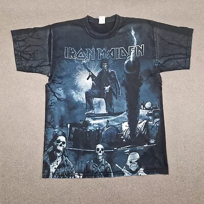 Buy Iron Maiden Shirt Mens Large Black Matter Of Life Or Death Tour Rock Band AOP • 42£