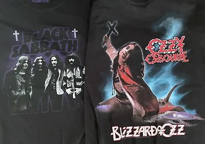Buy Black Sabbath & Ozzy Osbourne T Shirt Lot LARGE Blizzard Of Ozz Metal Rock  • 23.99£