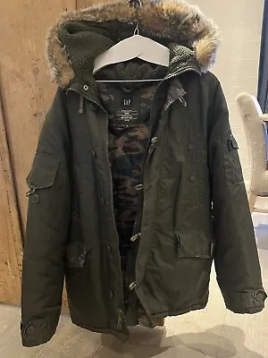 Buy VINTAGE Camo Fur Parka Camouflage Coat Jacket - MEDIUM • 24£