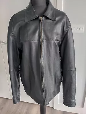 Buy Men's Nicole Miller  Black Genuine Napa Leather Jacket • 60£