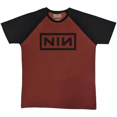 Buy NIne Inch Nails 'Classic Logo' Red / Black Raglan T Shirt - NEW • 15.49£