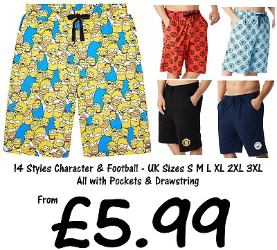 Buy Mens Shorts Football Character Cartoon Lounge Pj Pyjama Sleep Short 14 Prints • 5.99£