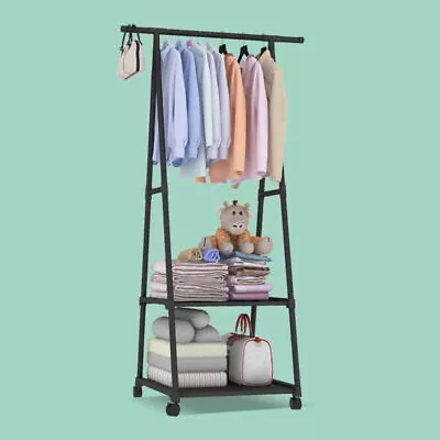 Buy Metal Clothes Storage Shelfs Rail Rack Garment Dress Hanging Display Shoes Stand • 8.99£