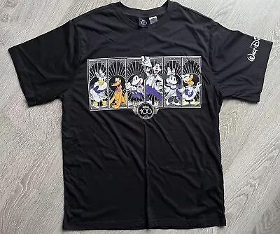 Buy Disney Parks 100th Anniversary Mickey Minnie Donald Daisy Pluto Goofy Shirt L • 25£