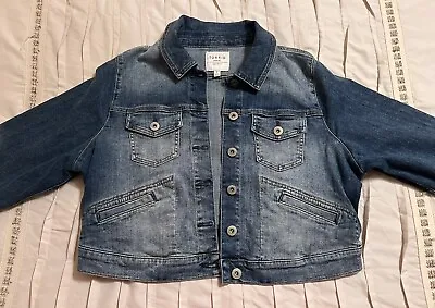Buy Torrid Women’s Plus Size 1 Cropped Medium Wash Demin Jean Jacket Button Front • 21.20£